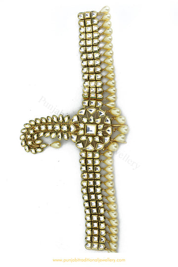 Gold Finished Pearl Kundan Kalgi | Punjabi Traditional Jewellery Exclusive